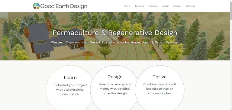 Home-Good-Earth-Design Good Earth Design website screenshot